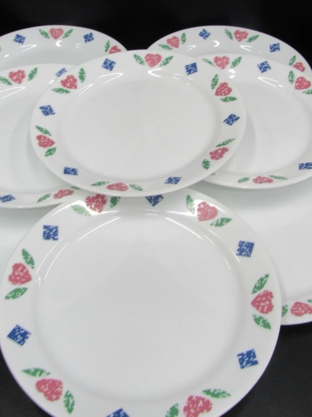 Vintage Corelle Quilt Pattern set of 8 USA 10” dinner plates 1994 - Picture 2 of 5